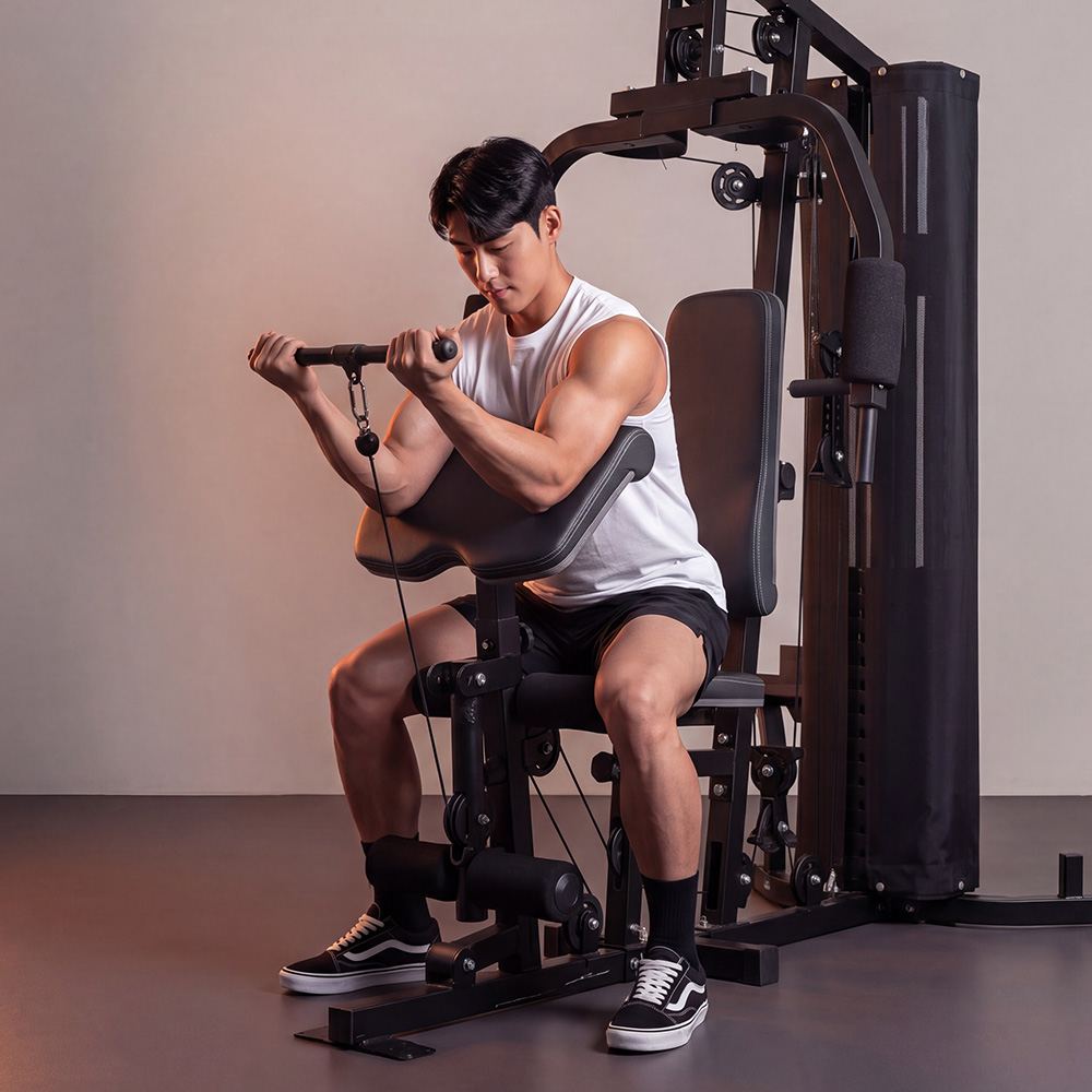 이고진 멀티 홈짐 EX006A 레그프레스 68kg 블럭 랫풀다운 헬스머신 웨이트 운동기구 - 상세 이미지 5
