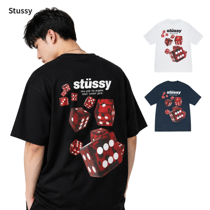 스투시 롤러스 반팔티 데일리 블랙 화이트 스트릿 여름 티셔츠 오버핏 루즈핏 - 상품 이미지