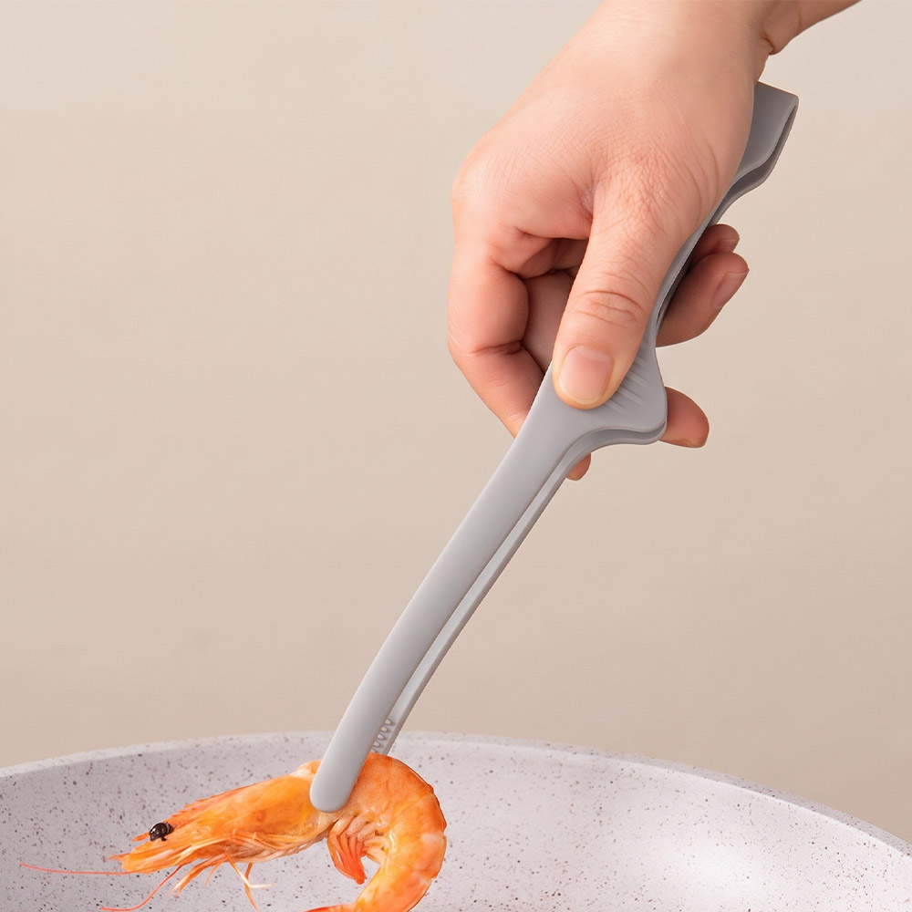 파스텔 실리콘집게 고기 집계 미니 과자 요리 파스타 샐러드 치킨 음식 빵 중, 연그레이 - 상품 이미지