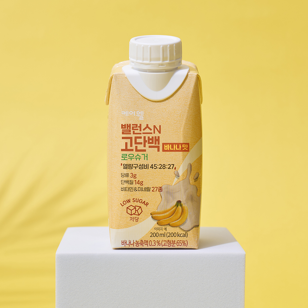케어웰 밸런스N 고단백 바나나맛 로우슈거 식사대용 균형 영양식 환자유동식 200ml, 18개 - 상세 이미지 5
