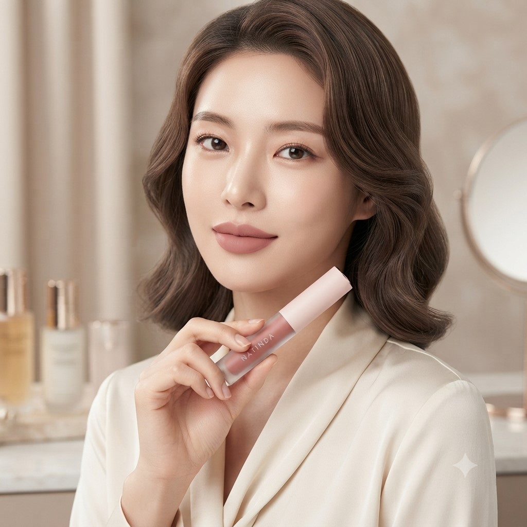 나틴다 지속력좋은 고발색 롱래스팅 매트 벨벳 립 틴트 3ml 5종 MLBB 컬러 톤 - 상품 이미지
