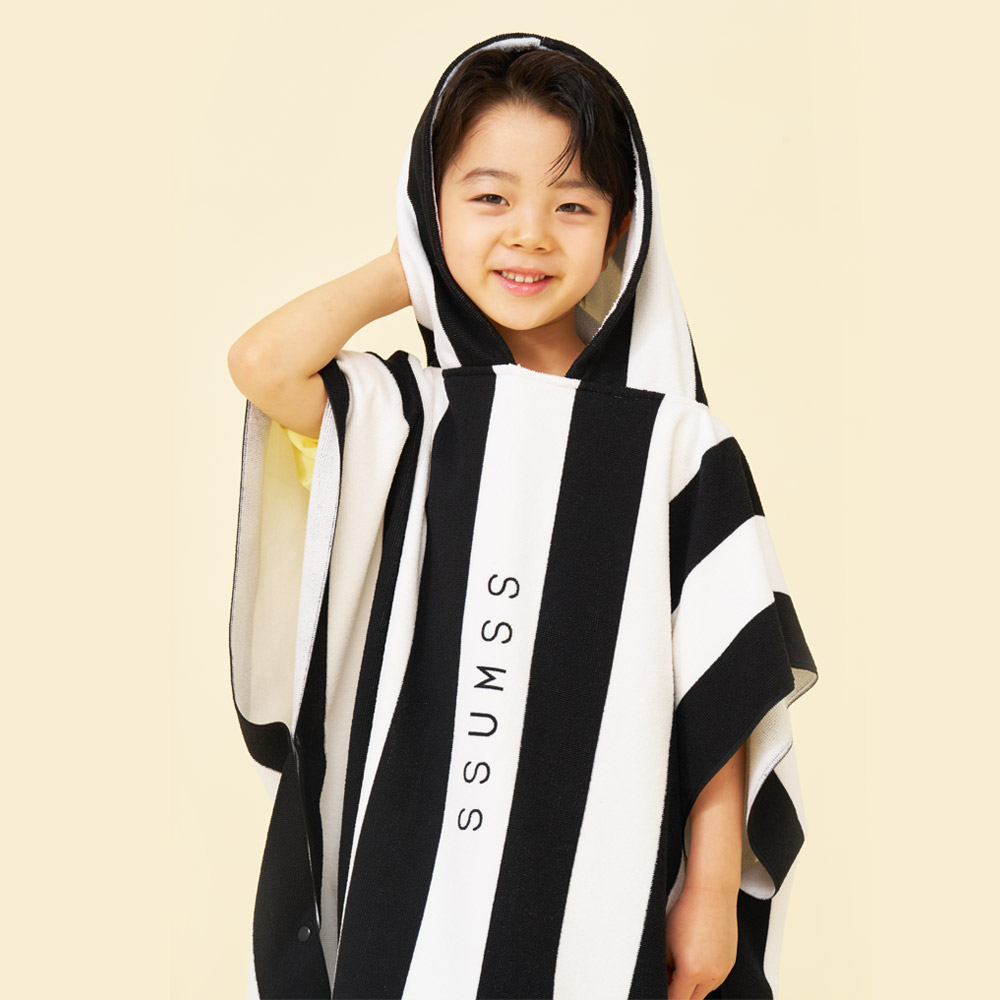 썸쓰 유아 비치 가운 후드 타올 판초 아기 어린이 키즈 물놀이 초등학생 이미지 7