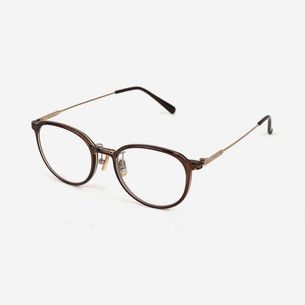 VN키노 브라운 블루라이트차단 가벼운 웰링턴 반뿔테 패션 안경테 - 상세 이미지 4