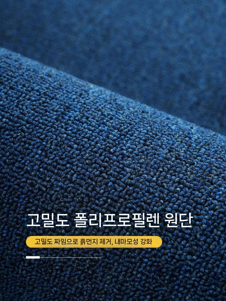 바닥매트 대형 러그 카페트 사진관 사무실 사계절 블루 200x100cm - 상세 이미지 4