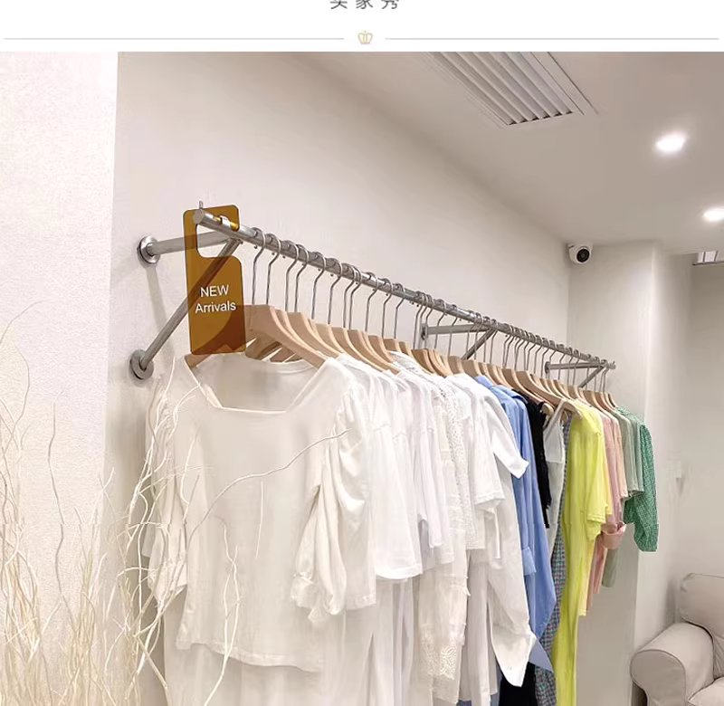 옷가게 디피 옷걸이 의류 진열대 매장 벽걸이 행거 선반 100cm - 상세 이미지 4