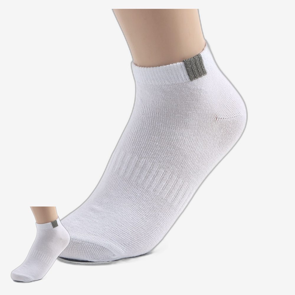 화이트 데일리 발목양말 깔끔무지 남성용 남성양말 데일리룩 일상용 - 상품 이미지