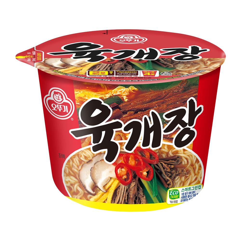 오뚜기 육개장 큰컵라면 110g, 1개 - 상품 이미지