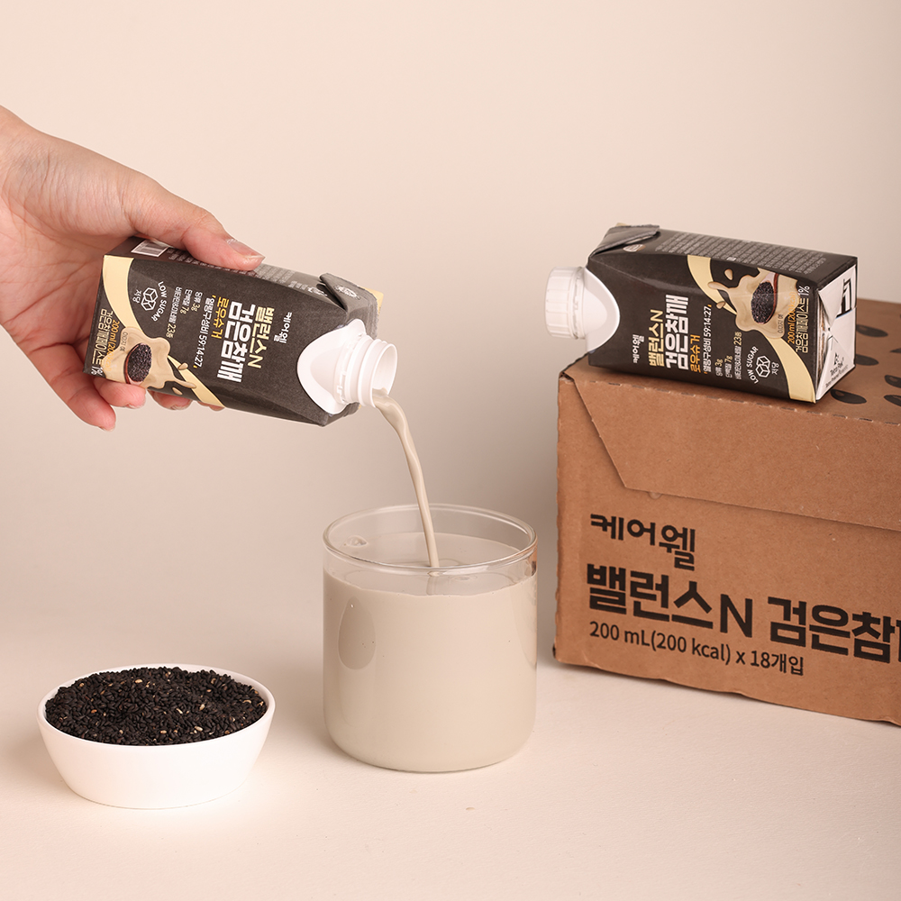 케어웰 밸런스N 검은참깨 식사대용 균형 영양식 환자 노인 영양음료 200ml, 72개 - 상세 이미지 4