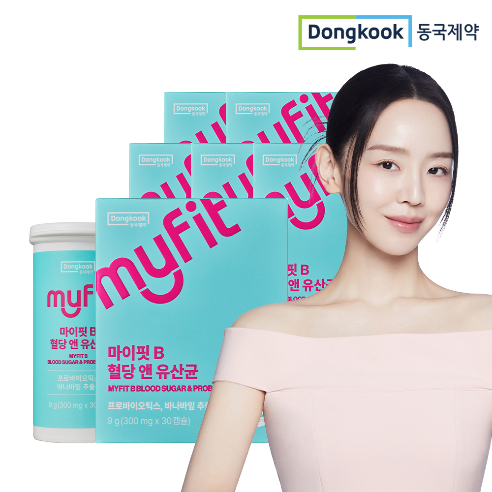 [6개월] 동국제약 마이핏B 혈당 앤 유산균 혈당케어 프로바이오틱스 30캡슐, 6개 - 상품 이미지