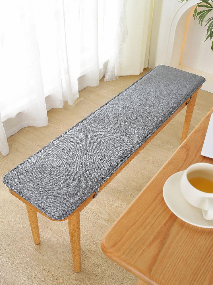 긴의자 벤치 쿠션 커버 방석 깔개 카페 두꺼운 식탁 사각 카키 30x80cm - 상세 이미지 4