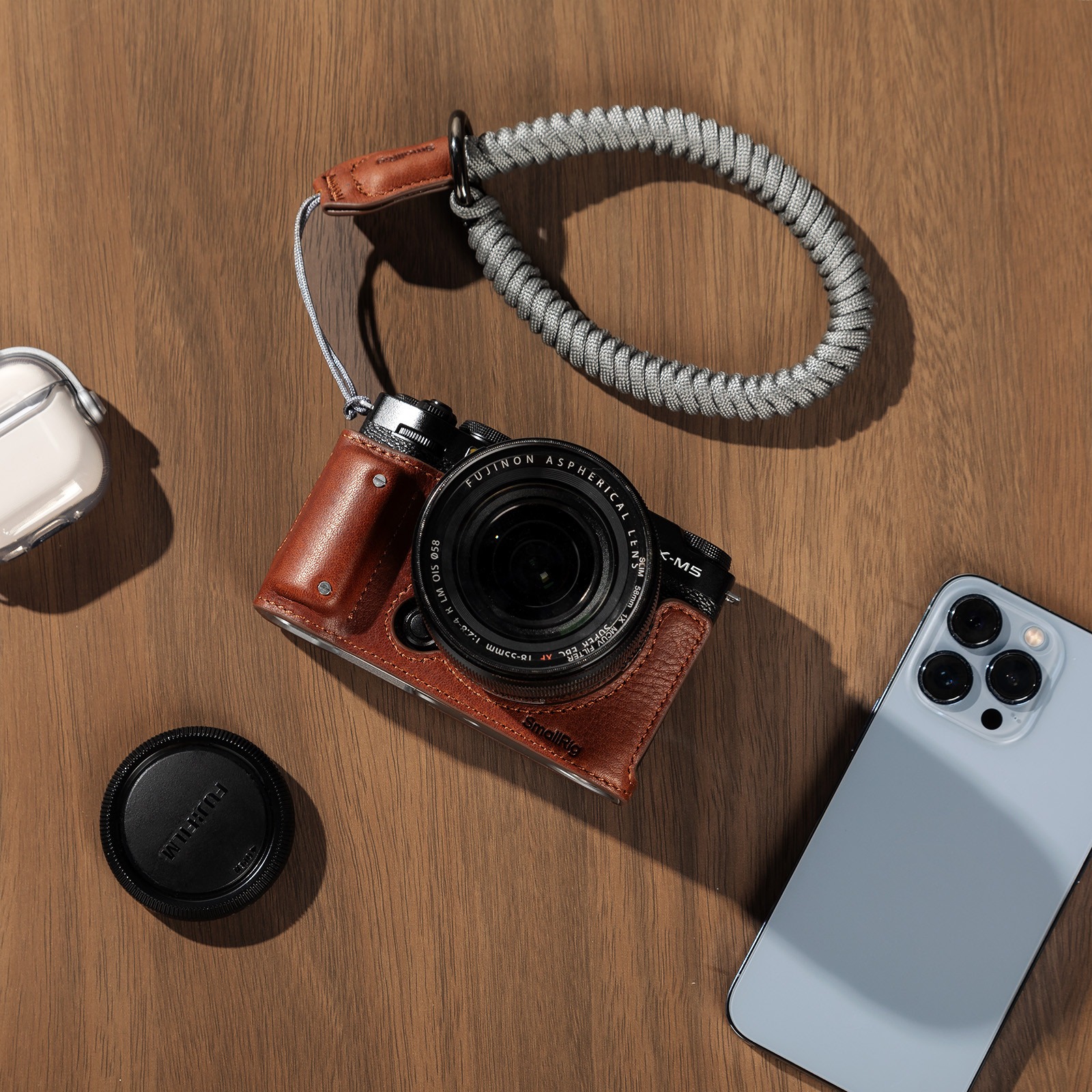 스몰리그 FUJIFILM X-M5용 카메라 가죽 하프 케이스 키트 4879 4880 - 상세 이미지 2