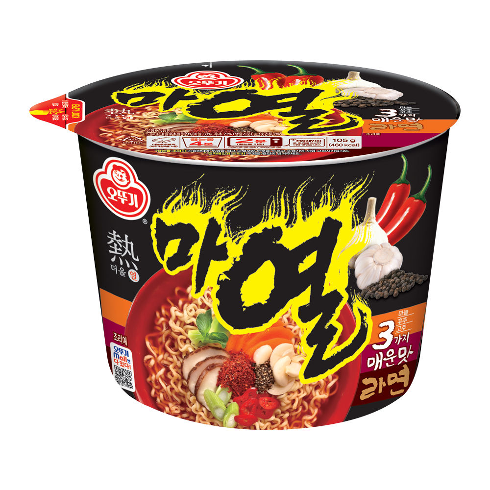 오뚜기 마열라면 큰컵라면 105g, 1개