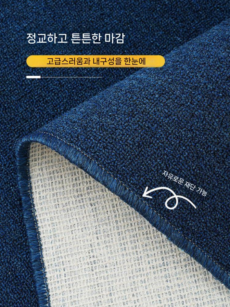바닥매트 대형 러그 카페트 사진관 사무실 사계절 블루 200x100cm 이미지 6