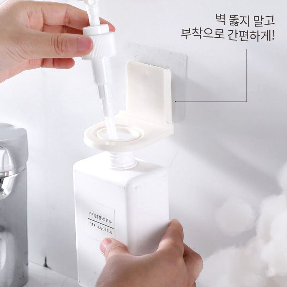 벽걸이형화장실수납 무타공부착식샴푸걸이 분리형욕실선반샴푸홀더 - 상세 이미지 2