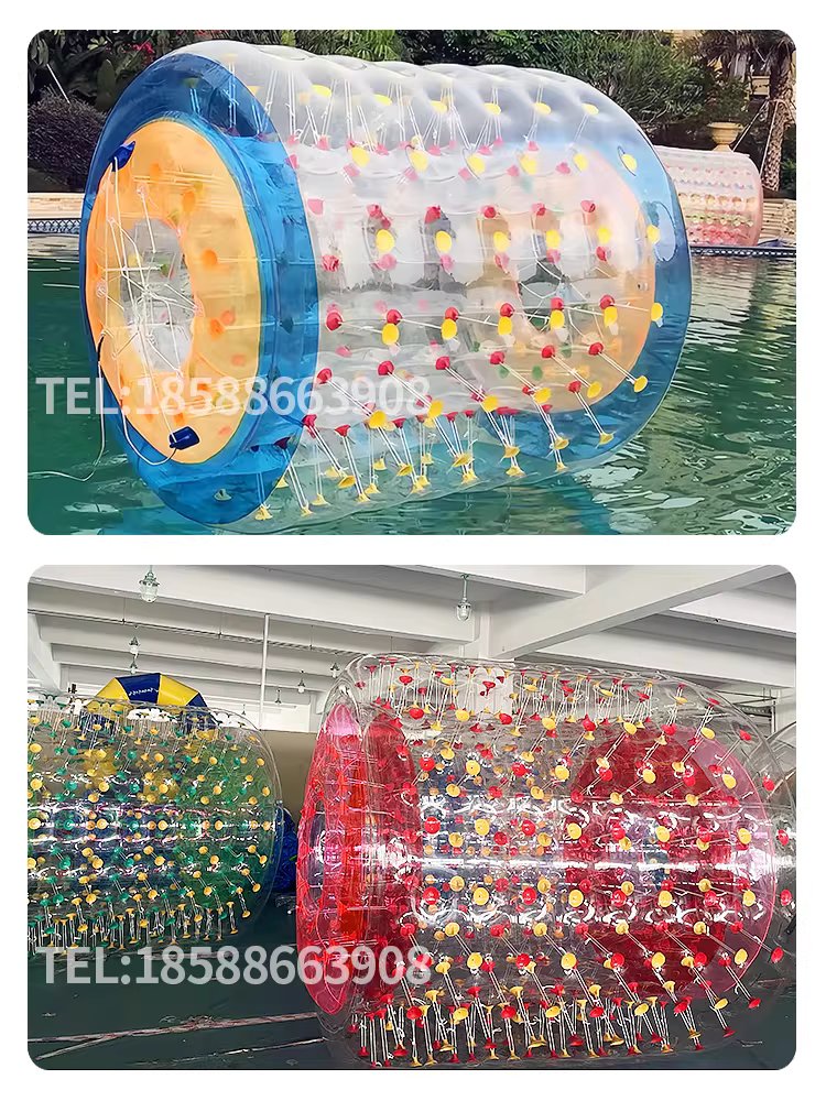 대형 워터휠 튜브볼 아쿠아볼 물놀이 용품 다람쥐통 수상레저 1.8x2m - 상세 이미지 5