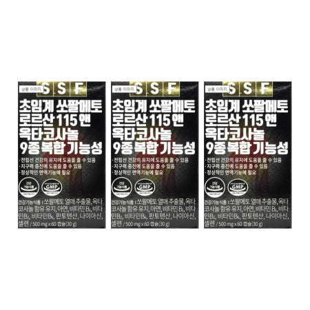 순수식품 쏘팔메토 전립선 소팔 쏘팔 메토 멘토 옥타 오타 코사놀 코싸놀 약2개월분 3개