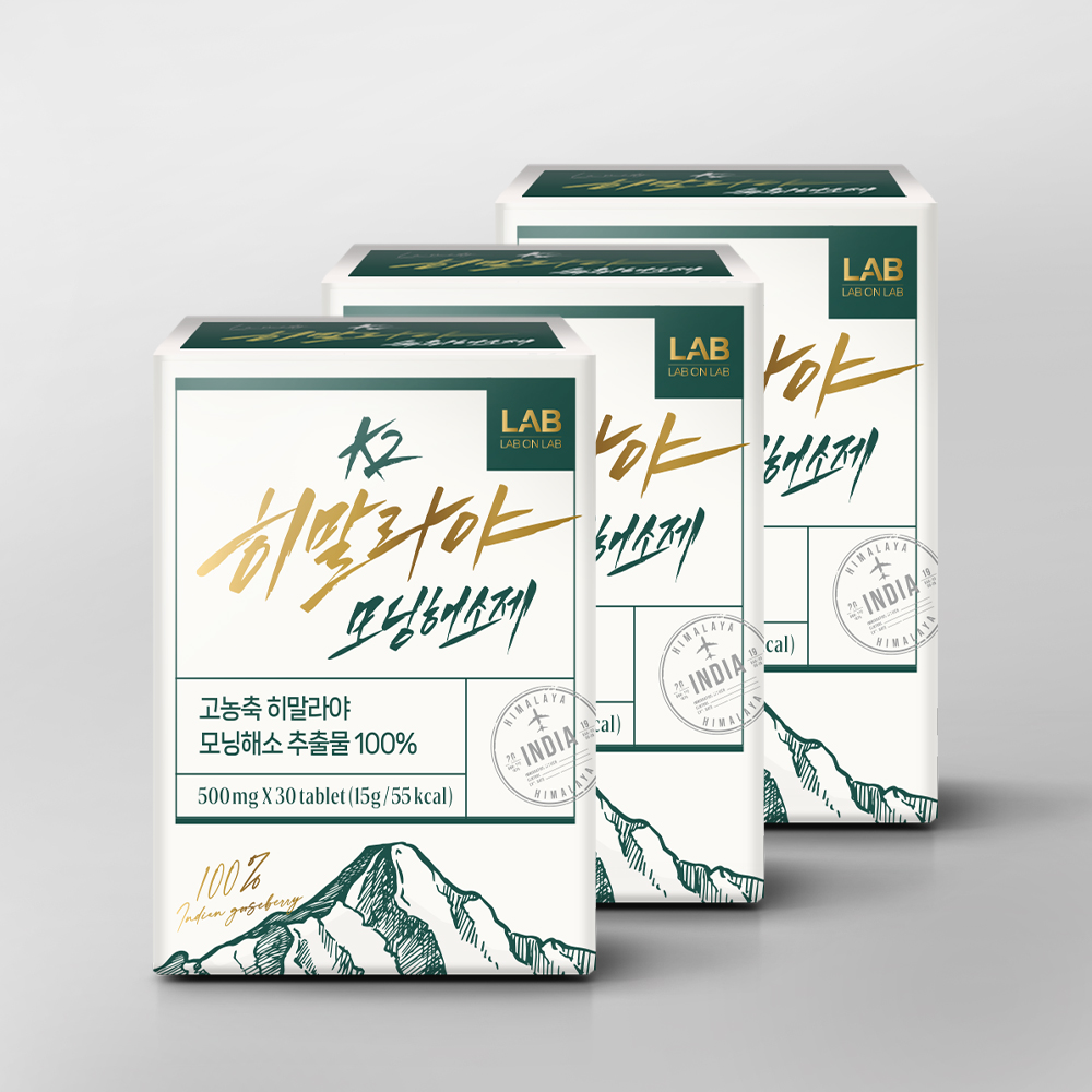 랩온랩 고농축 k2 히말라야 모닝해소제 허브 추출물 100% 30정, 3개 - 상품 이미지