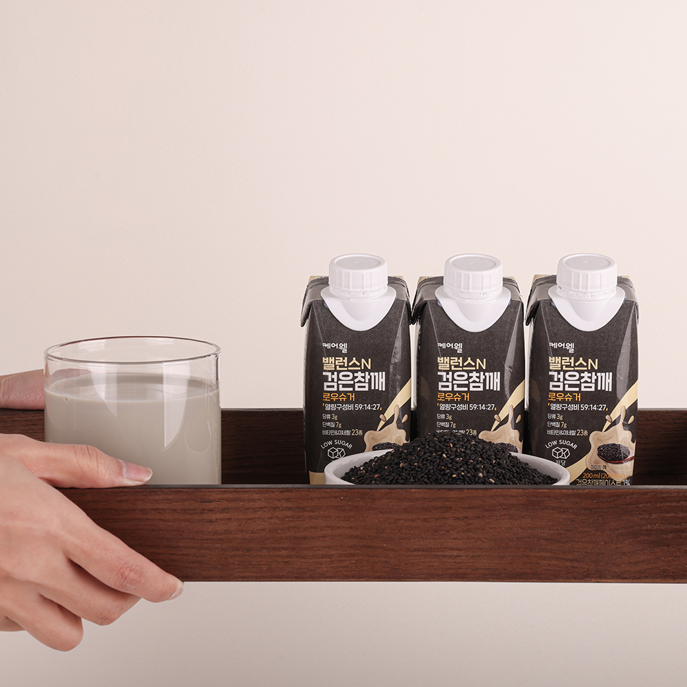 케어웰 밸런스N 검은참깨 식사대용 균형 영양식 환자 노인 영양음료 200ml, 72개 - 상세 이미지 2