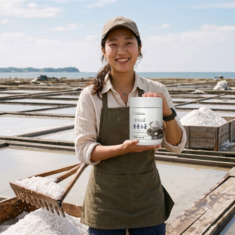 융융소금 용용 용융 소금 물에타먹는 소금 캠핑 솔트 효능 정제 100 퍼센트 500g - 상품 이미지
