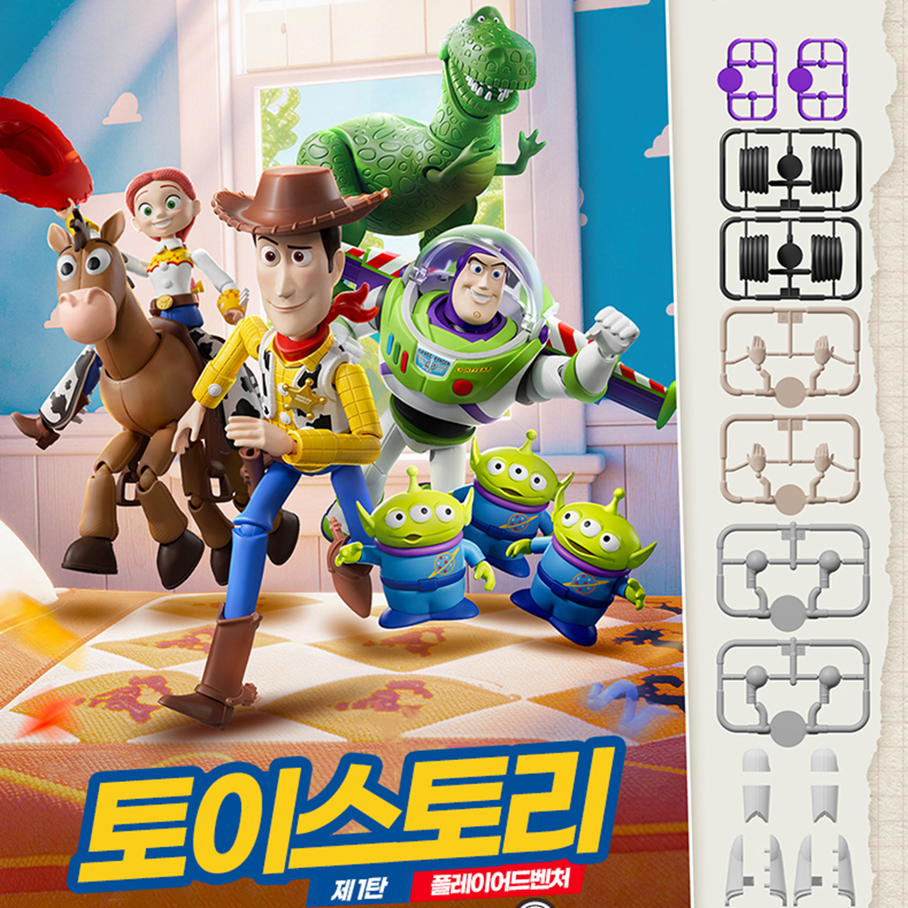 블로키 토이스토리5 굿즈 피규어 프라모델 EV01 랜덤 박스 장난감 선물 스티커 세트 - 상세 이미지 2