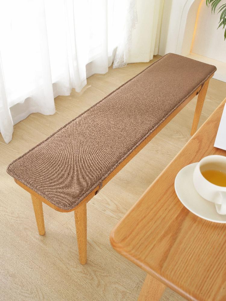 긴의자 벤치 쿠션 커버 방석 깔개 카페 두꺼운 식탁 사각 카키 30x80cm - 상세 이미지 5