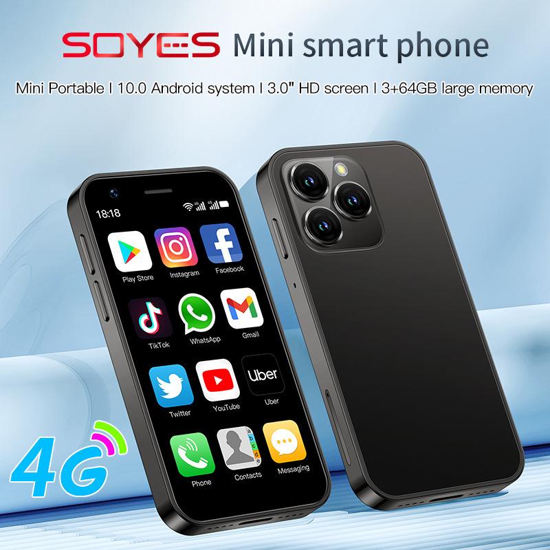 XS16 미니 스마트폰 4G HD 대용량 메모리 64G EU 유럽 표준 블랙 상품 이미지