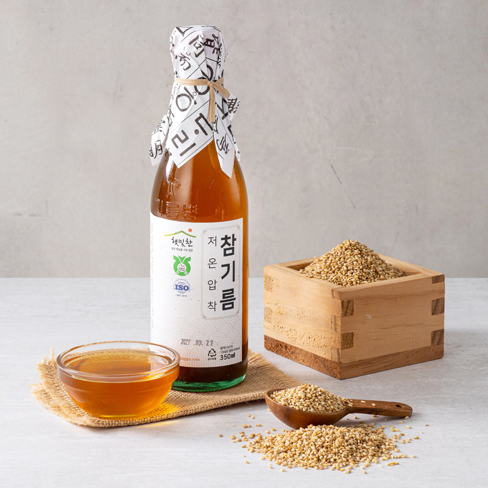 통참깨 저온압착 참기름 350ml - 상품 이미지