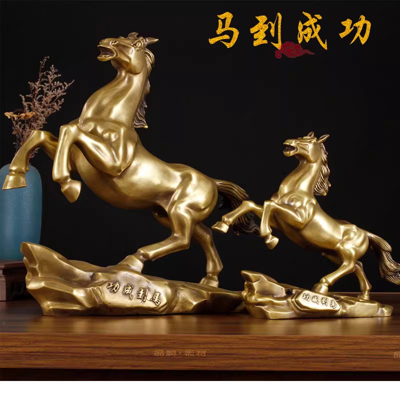 청동말 조각상 레트로 말장식 풍수 소품 개업 집들이 20cm - 상세 이미지 2