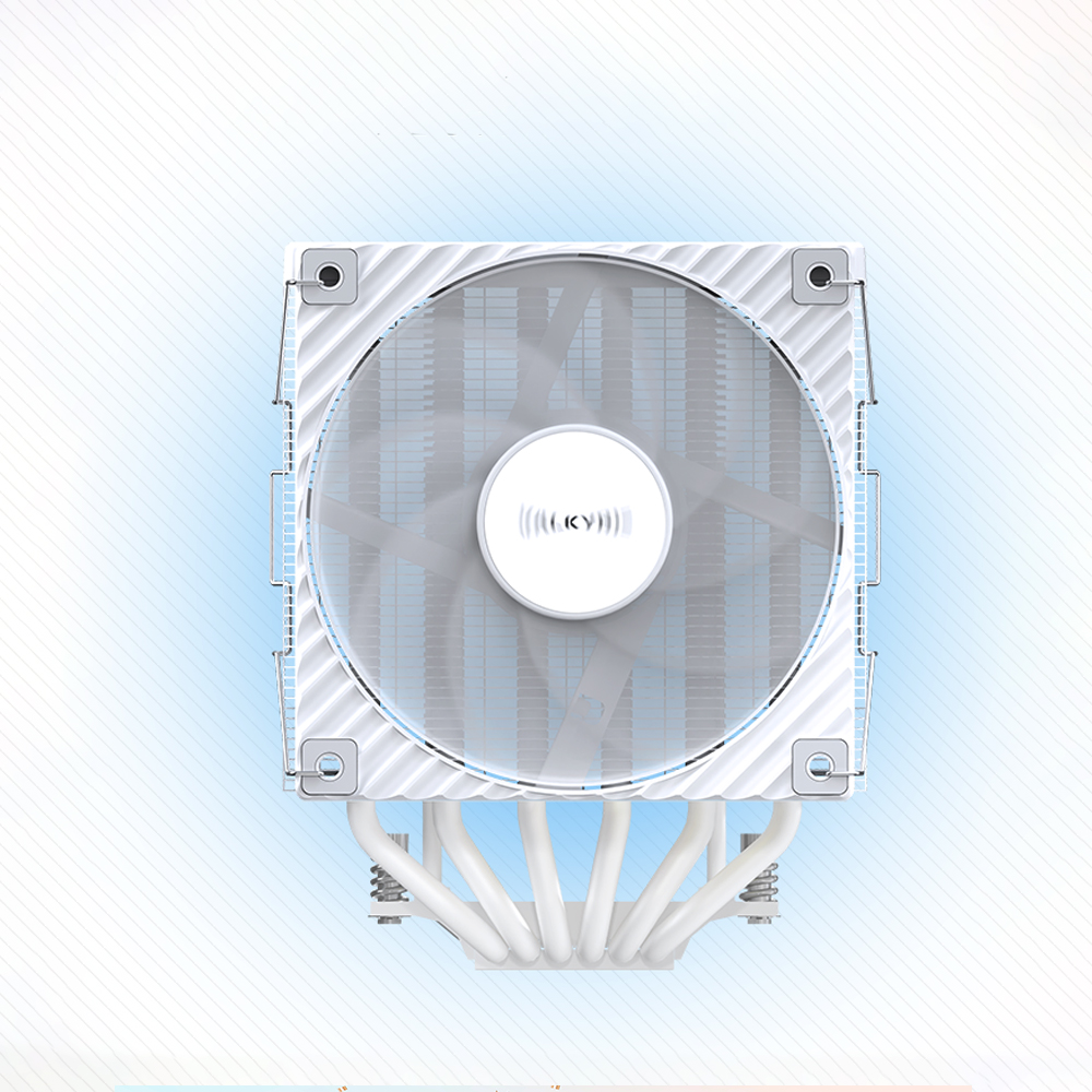 발키리 DQ125 쿼드빔 듀얼타워 공랭 CPU 쿨러 화이트 - 상품 이미지