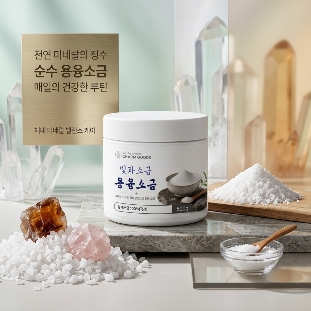 미네랄 빛과 용융소금 물에타먹는소금 소금물 마시기 500g 1통 - 상세 이미지 5
