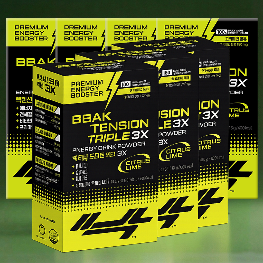 빡텐션 3중강화 에너지 부스터 천연 고카페인 타우린 테아닌 비타민 포뮬러 70개, 7box