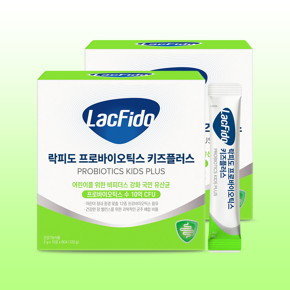 락피도 프로바이오틱스 키즈 플러스 베이비아기유산균 비피더스 10억CFU 60포, 2개 - 상품 이미지