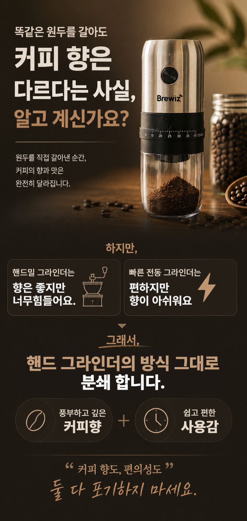 무선 전동 커피그라인더 원두그라인더 휴대용 가정용 원두분쇄기 핸드드립 충전식 판매처 상세 정보 이미지 2