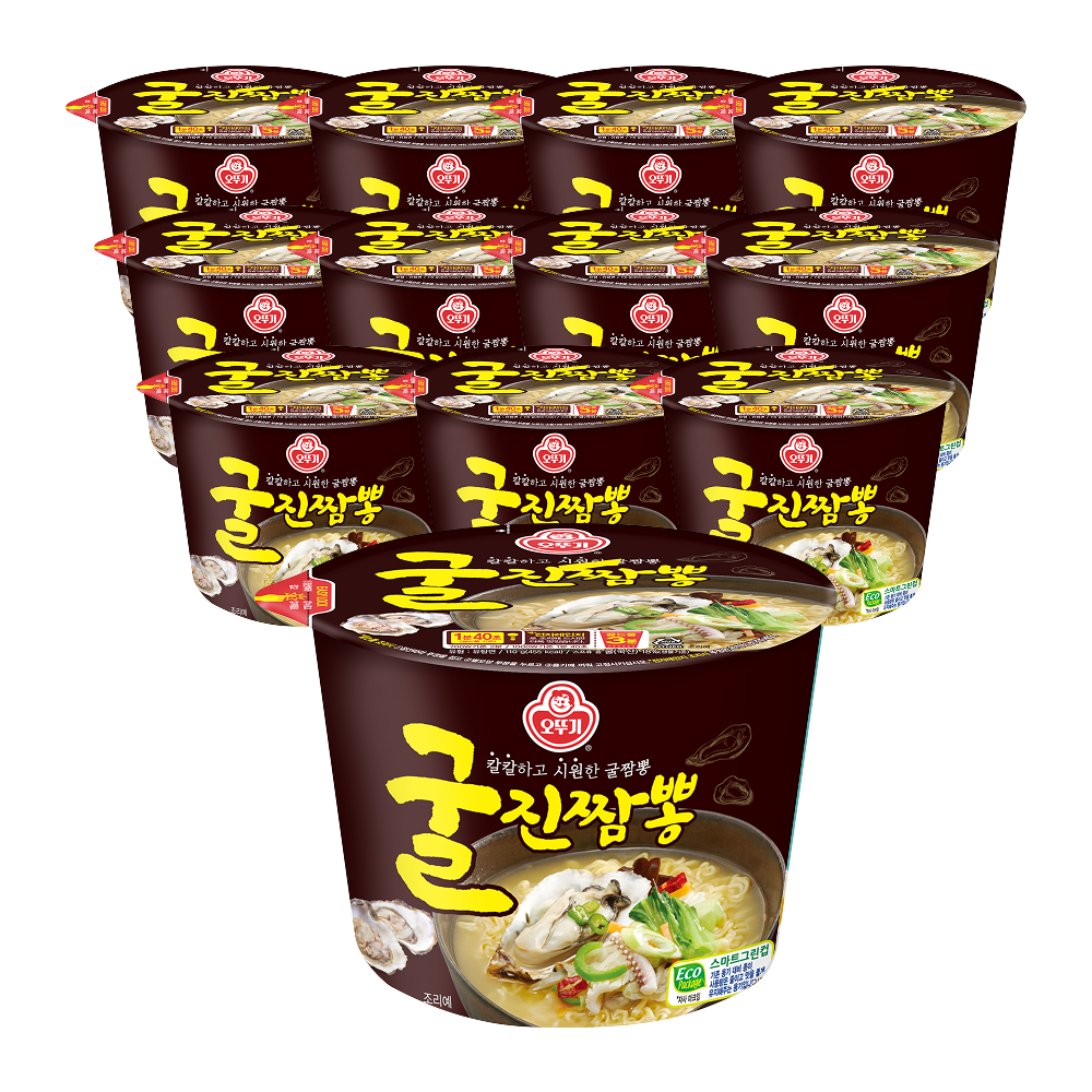 오뚜기 굴진짬뽕 큰컵라면 110g, 12개 - 상품 이미지