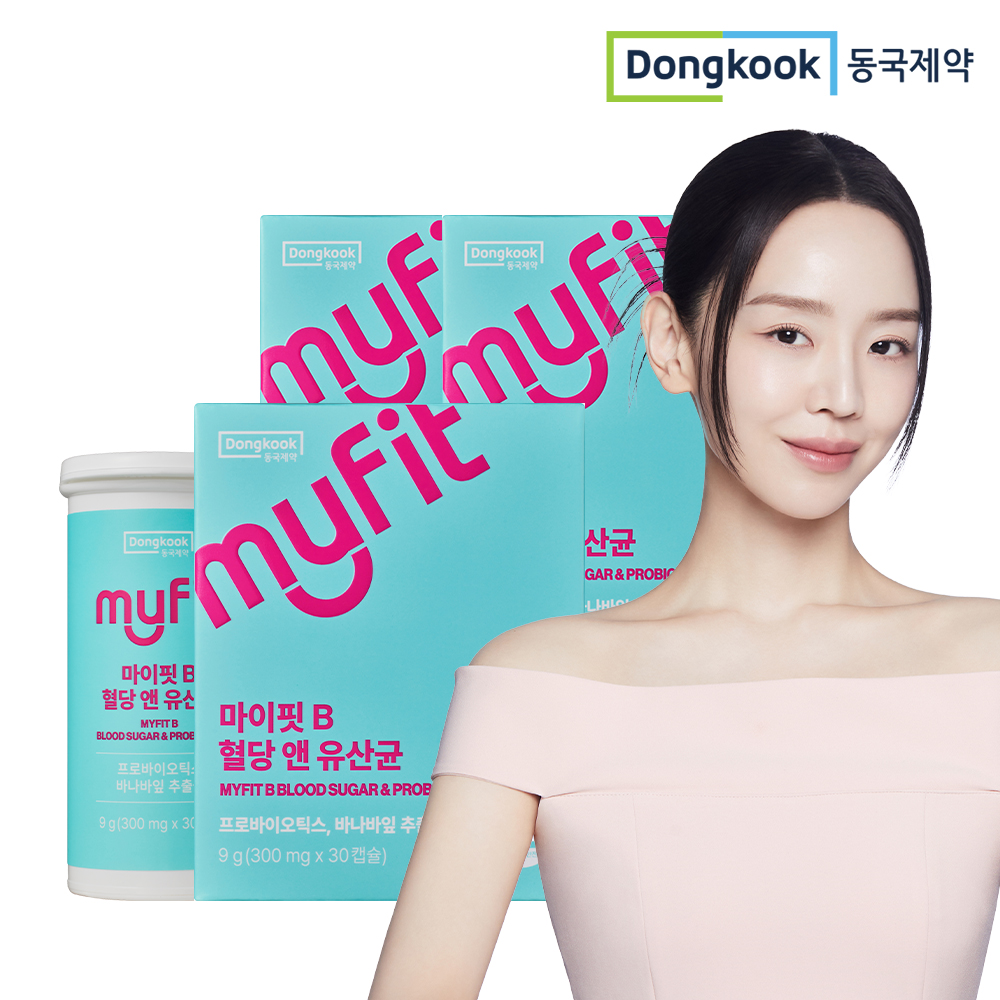 [3개월] 동국제약 마이핏B 혈당 앤 유산균 혈당케어 프로바이오틱스 30캡슐, 3개 - 상품 이미지