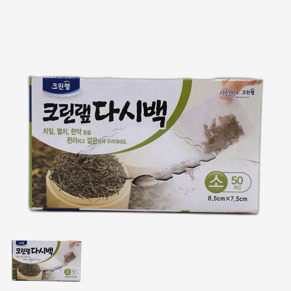 소형 다시백 국물우리기 육수용 다시망 멸치육수용 재료망 국물팩 8.5x7.5cm 50개입 - 상품 이미지