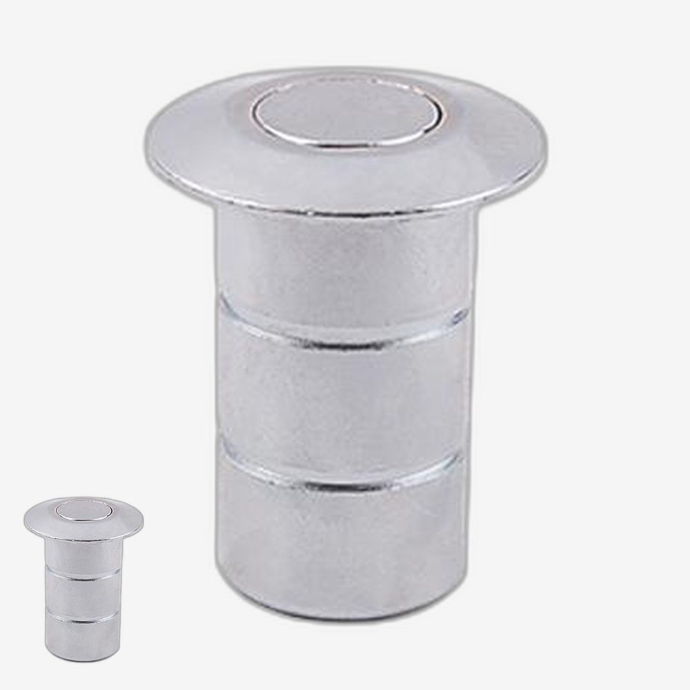 크롬도금 강화도어용 먼지마개 BS-302 문고정 플로어힌지마개 크롬 41mm 32파이 - 메인 이미지