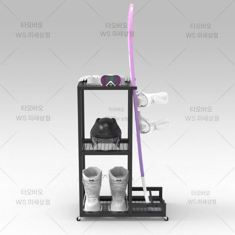 스노우보드 거치대 선반 플로어 거치 서핑 바퀴형 가정용 A - 상세 이미지 3