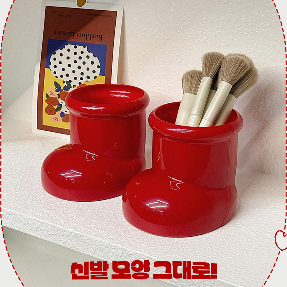 감성포인트데스크정리다용도꽂이 인테리어소품싱크대수납신발꽂이 자잘한물건화장대정리 아이보리 - 상세 이미지 4