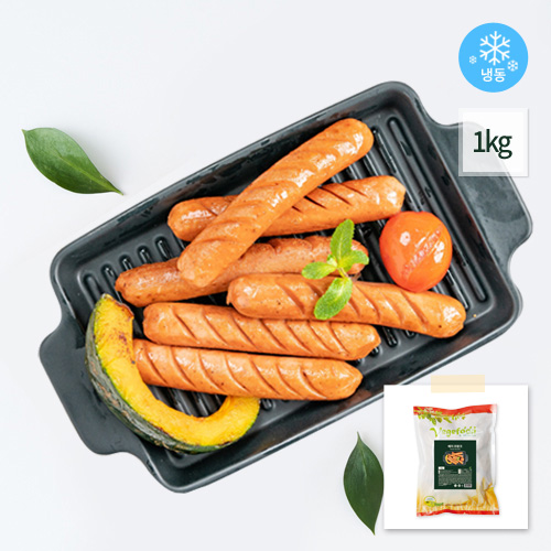 비건 소세지 베지 프랑크 소시지 콩고기 대체육 채식 식물성단백질 베지푸드 1kg, 1개 - 상품 이미지