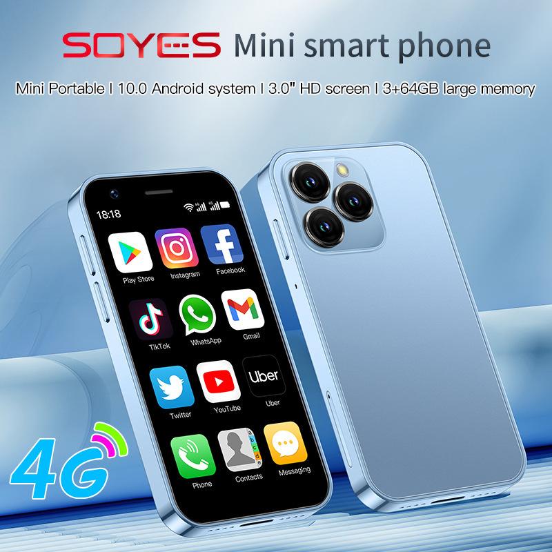 XS16 미니 스마트폰 4G HD 대용량 메모리 64G EU 유럽 표준 블랙 상품 이미지