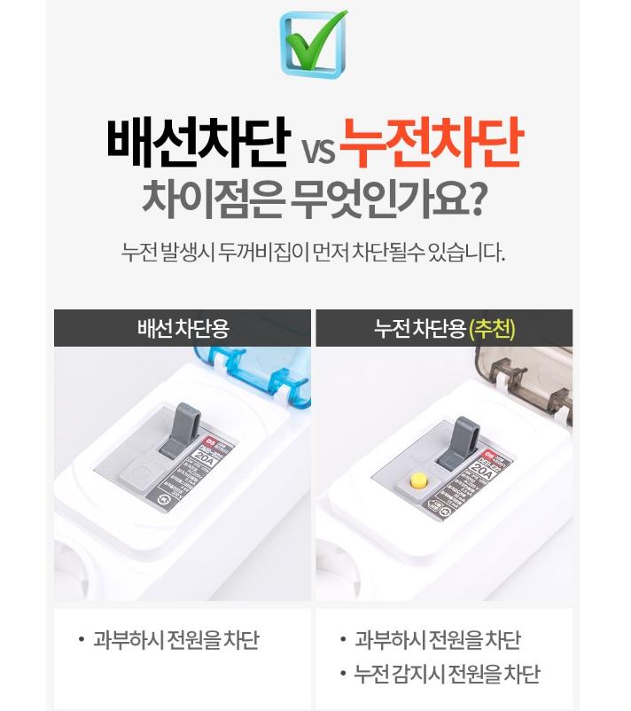 멀티탭 안전 커버 고출력 멀티탭 침대 멀티탭 3구 5M - 상세 이미지 5