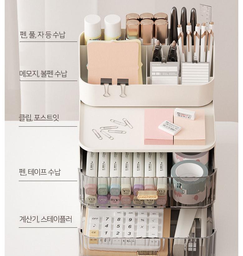 화장대 아크릴수납 정리서랍장 서랍식정리함 - 상세 이미지 4