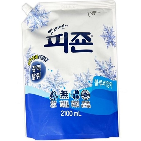 대용량 섬유 유연제 리필용 2100ml 파우치 섬유 유연제 일반용 세탁용 - 상세 이미지 2