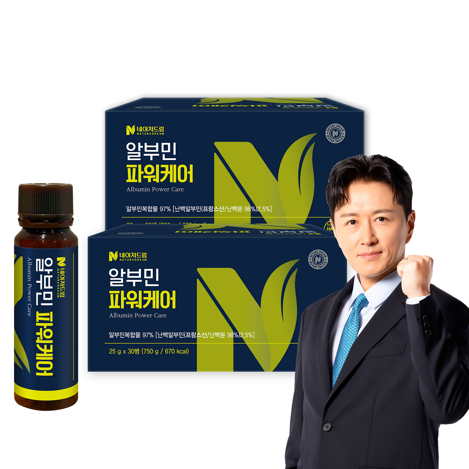 네이처드림 알부민 파워케어 /실크펩타이드 타우린 난백알부민 30개입, 2개 - 상품 이미지