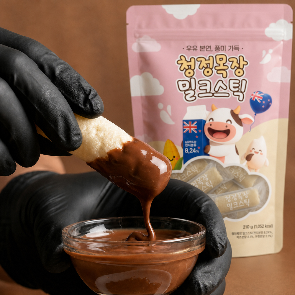 청정목장 밀크스틱 개별포장 우유 과자 간식 우유맛, 210g, 1개 - 상세 이미지 5
