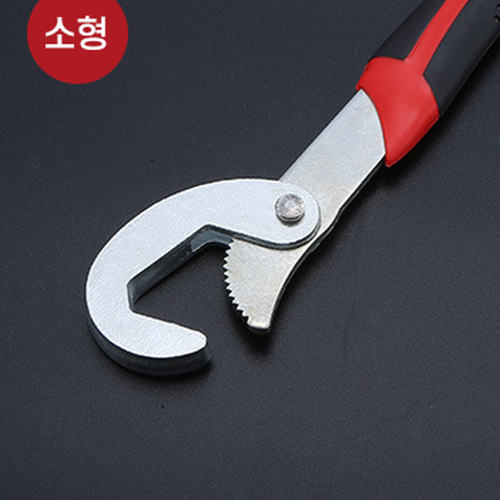 미끄럼방지다용도만능렌치 고무손잡이수리용멀티렌치 소형대형작업용 2p세트 - 상세 이미지 4