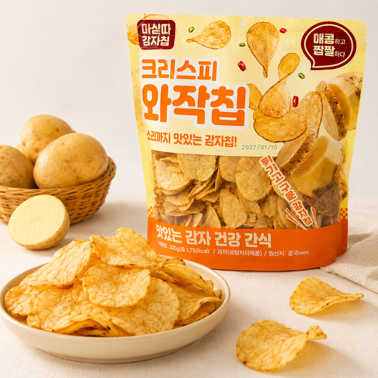마싣따고구마 달구마칩 320g 사무실 탕비실 주전부리 간식 스낵 이미지 6