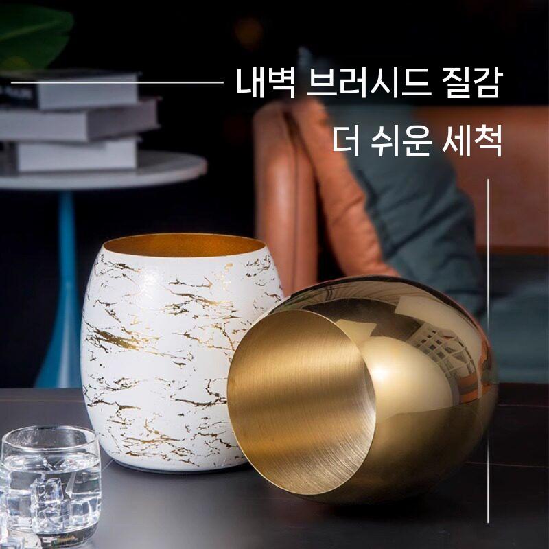스텐 사케 쿨러 얼음통 업소용 아이스 버킷 양주 화이트 - 상세 이미지 4