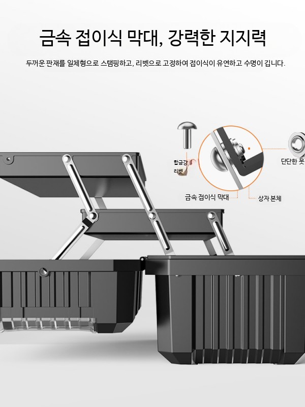대형 다용도 공구함 휴대용 차량수리 전기기술자 작업용 보관함 이동식 정리함 공구가방 3층 대형 공구함 - 상세 이미지 5